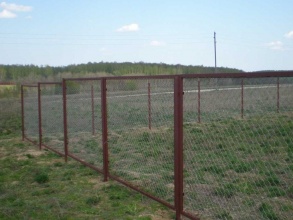 Забор из сетки рабицы в натяг секционный 12 метров фото в Скоропусковском